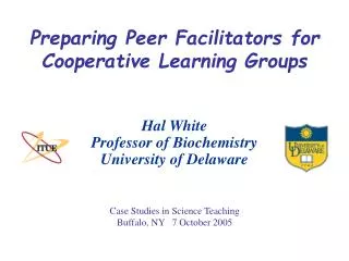 Preparing Peer Facilitators for Cooperative Learning Groups