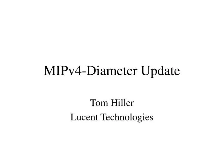 mipv4 diameter update