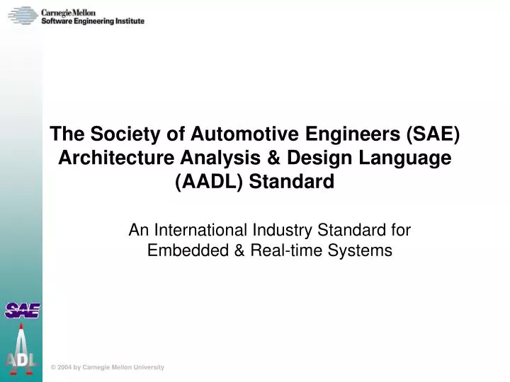 the society of automotive engineers sae architecture analysis design language aadl standard