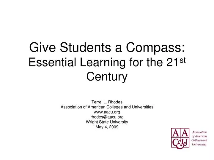 give students a compass essential learning for the 21 st century