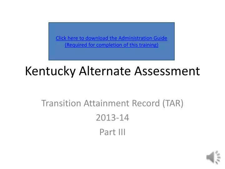 kentucky alternate assessment
