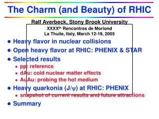 The Charm (and Beauty) of RHIC