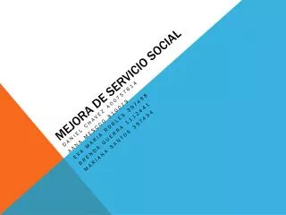 mejora de servicio social