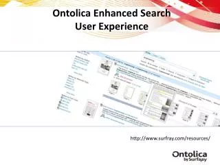 Ontolica Enhanced Search User Experience