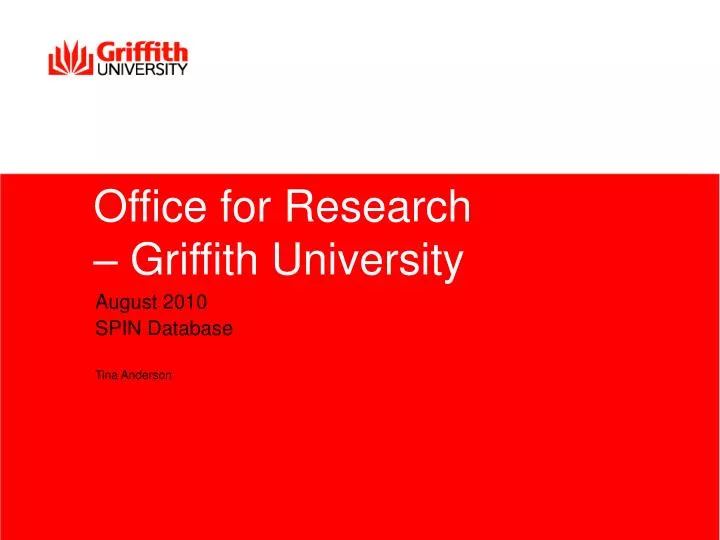 office for research griffith university