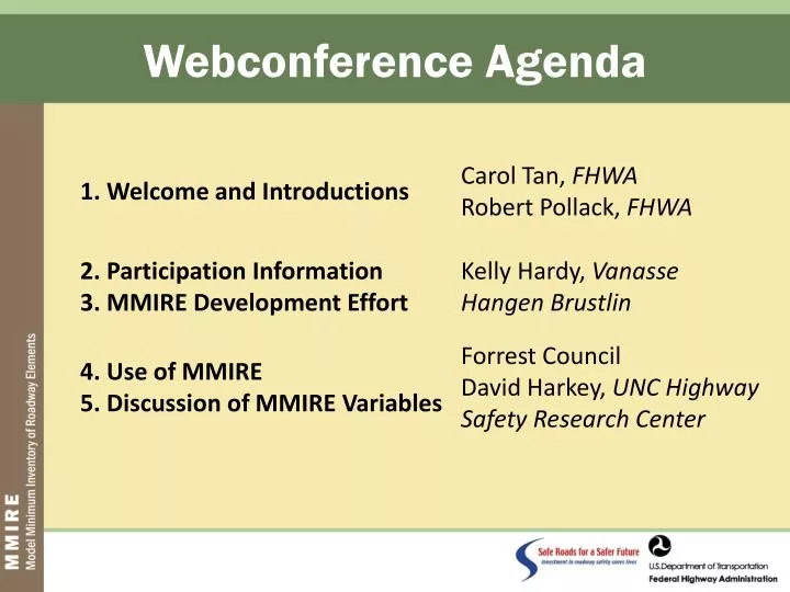 webconference agenda