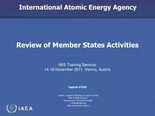 Review of Member States Activities