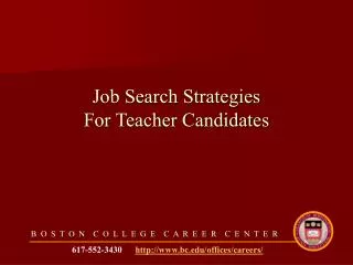 Job Search Strategies For Teacher Candidates