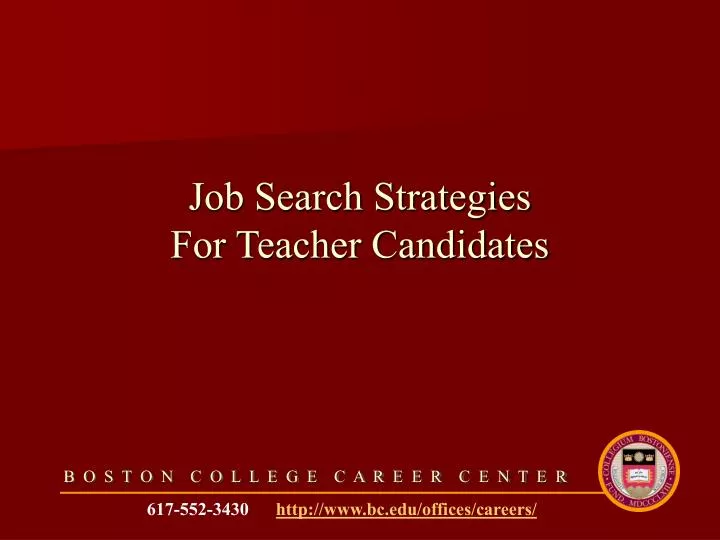 job search strategies for teacher candidates