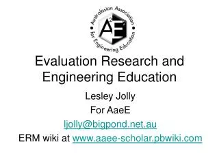 Evaluation Research and Engineering Education