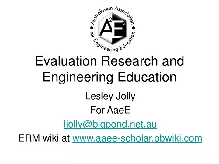 evaluation research and engineering education