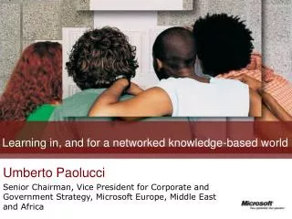 Learning in, and for a networked knowledge-based world