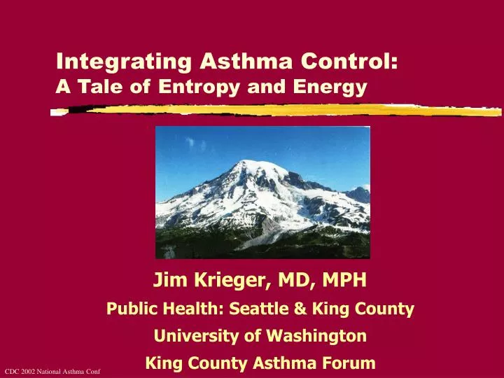 integrating asthma control a tale of entropy and energy