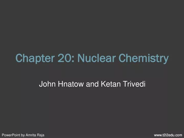 chapter 20 nuclear chemistry