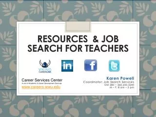 Resources &amp; Job Search for Teachers