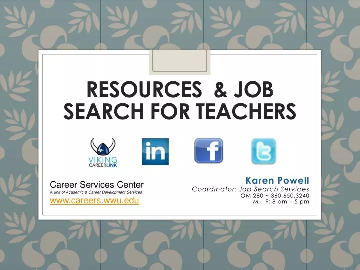 resources job search for teachers