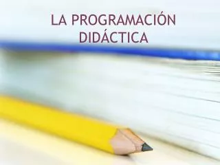 la programaci n did ctica