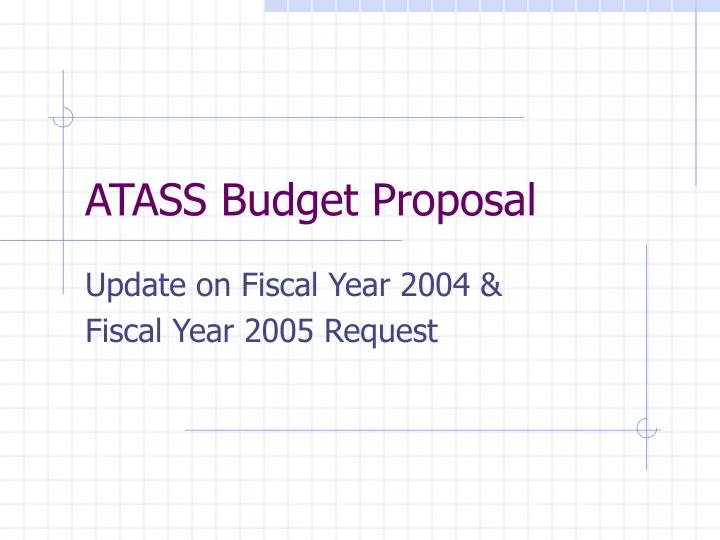 atass budget proposal