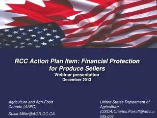 RCC Action Plan Item: Financial Protection for Produce Sellers Webinar presentation December 2013