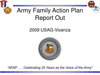 Army Family Action Plan Report Out