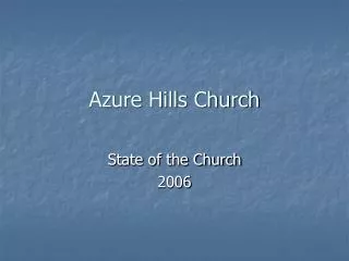 Azure Hills Church
