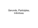 Gerunds, Participles, Infinitives - slide 1