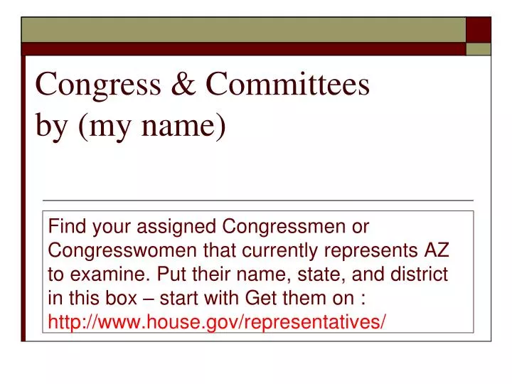 congress committees by my name