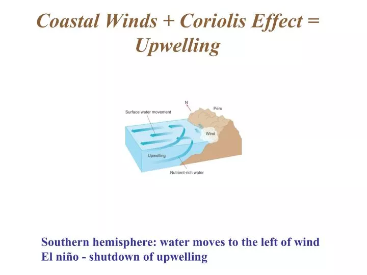 coastal winds coriolis effect upwelling
