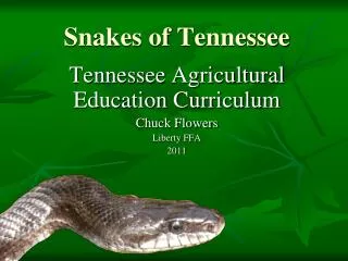 Snakes of Tennessee