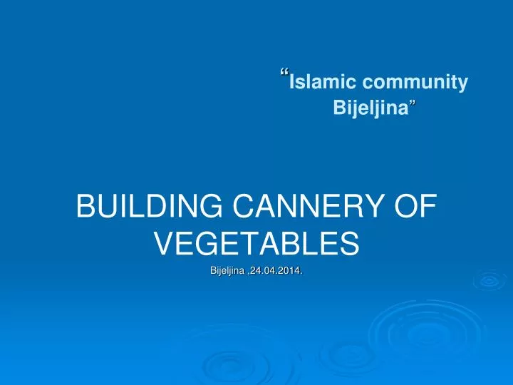 islamic community bijeljina