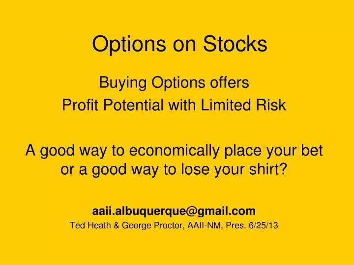 options on stocks