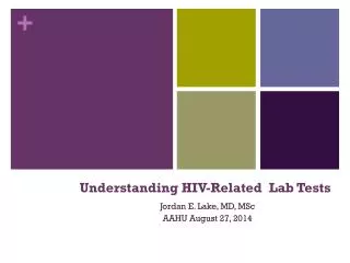Understanding HIV-Related Lab Tests
