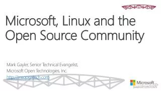 Microsoft, Linux and the Open Source Community