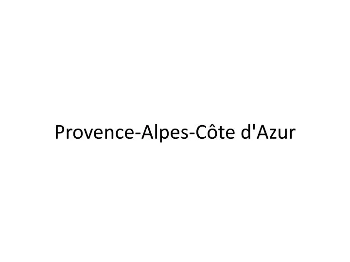 provence alpes c te d azur