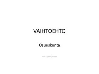 vaihtoehto