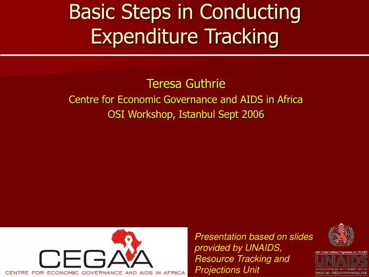 basic steps in conducting expenditure tracking