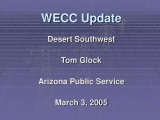 WECC Update