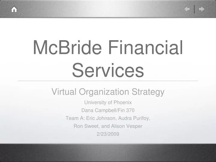 mcbride financial services