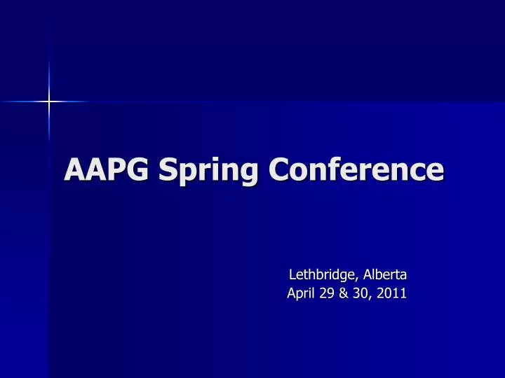 aapg spring conference