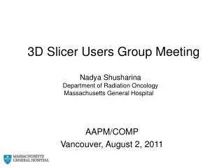 3D Slicer Users Group Meeting