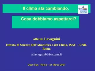 il clima sta cambiando