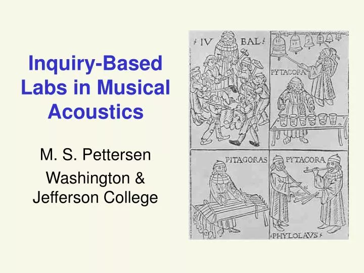 inquiry based labs in musical acoustics