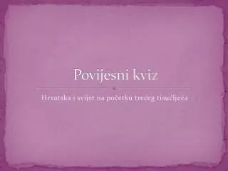 povijesni kviz