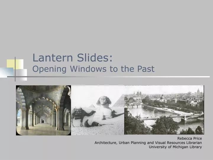 lantern slides opening windows to the past