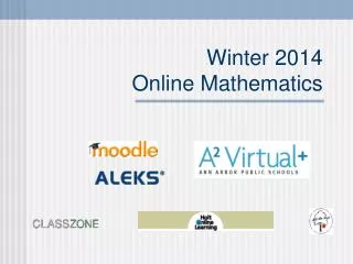 Winter 2014 Online Mathematics