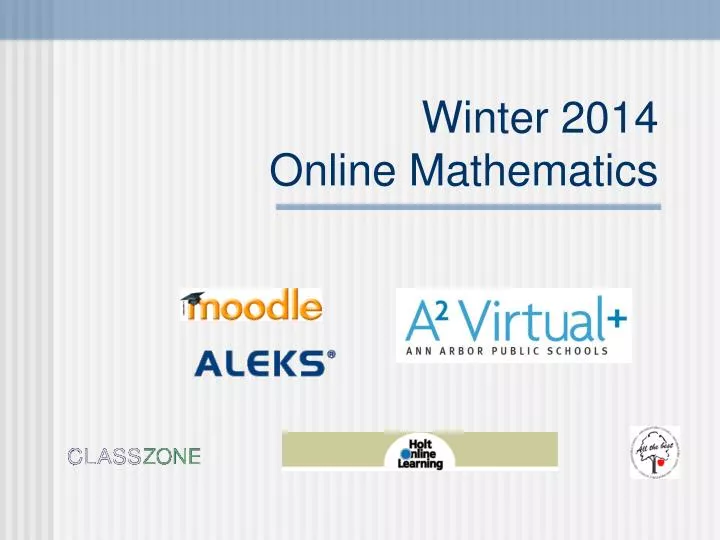 winter 2014 online mathematics