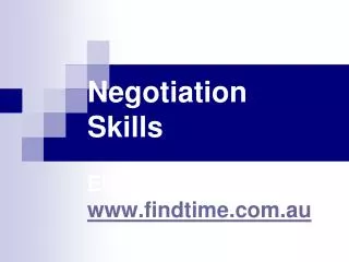 Negotiation Skills Elliot Hayes findtime.au