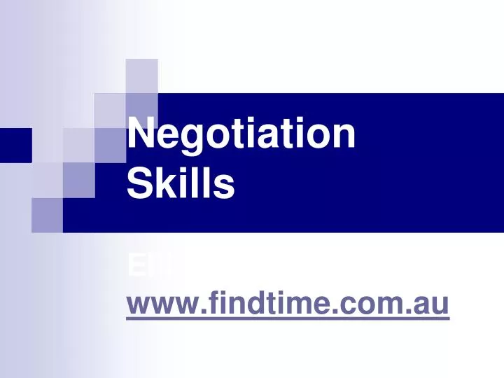 negotiation skills elliot hayes www findtime com au