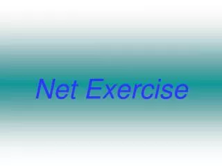 Net Exercise