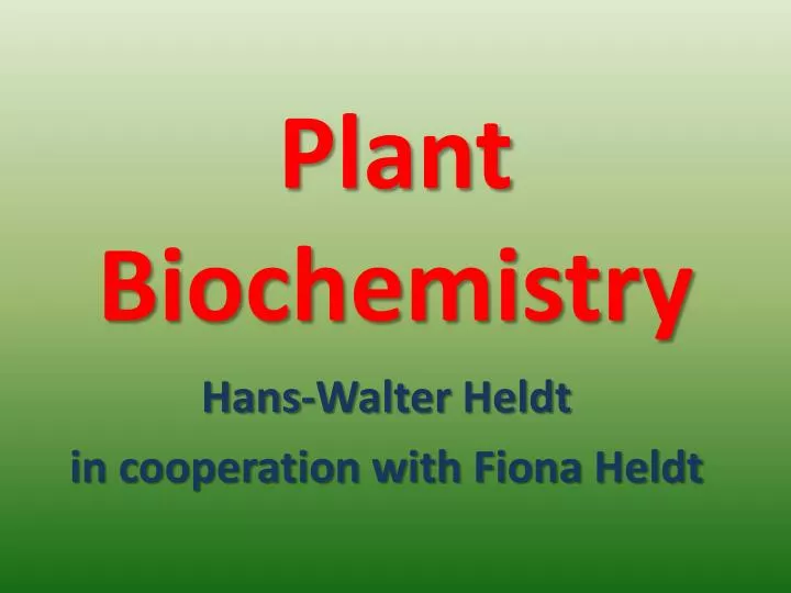 plant biochemistry